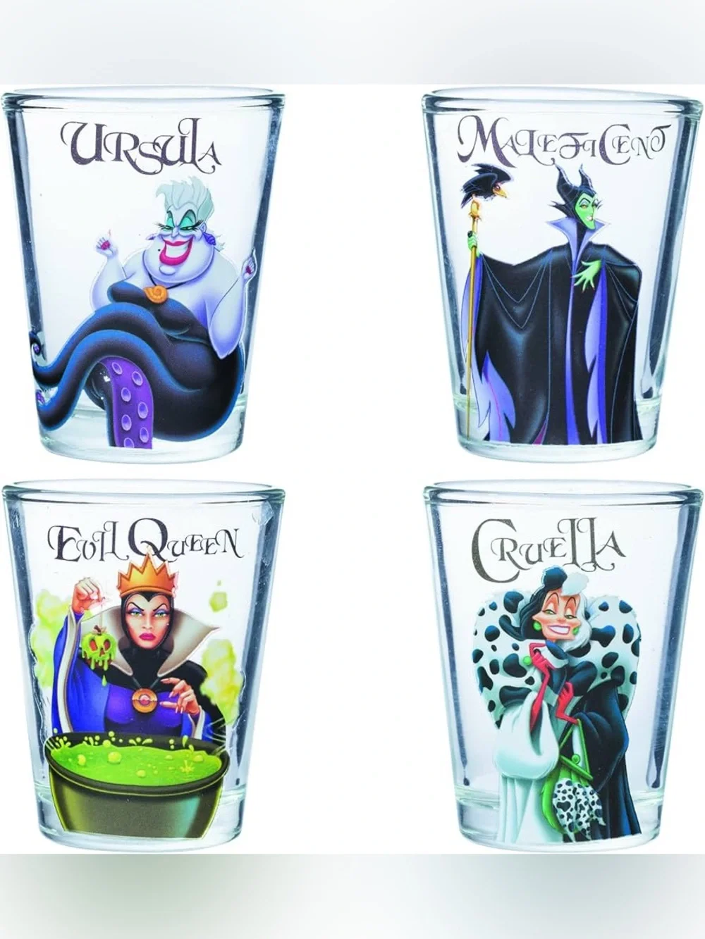 Disney villains shot glass set